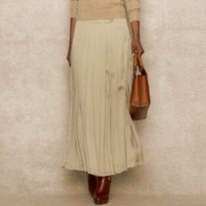 Ralph Lauren blue label cream chiffon maxi skirt